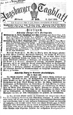 Augsburger Tagblatt Mittwoch 11. April 1866