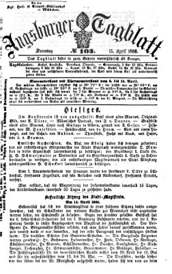 Augsburger Tagblatt Sonntag 15. April 1866