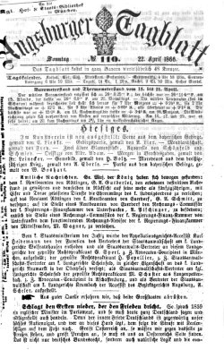 Augsburger Tagblatt Sonntag 22. April 1866