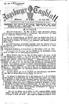 Augsburger Tagblatt Mittwoch 20. Juni 1866