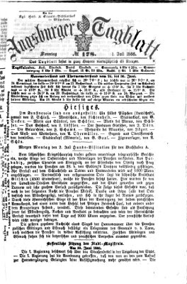 Augsburger Tagblatt Sonntag 1. Juli 1866