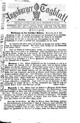 Augsburger Tagblatt Samstag 7. Juli 1866