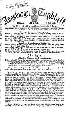 Augsburger Tagblatt Mittwoch 18. Juli 1866