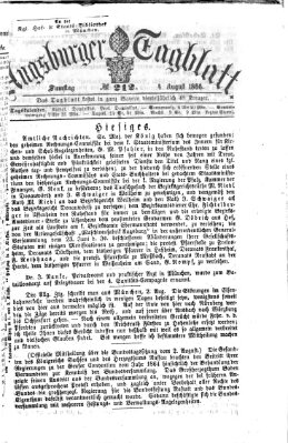 Augsburger Tagblatt Samstag 4. August 1866