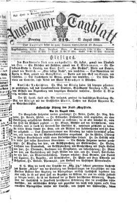Augsburger Tagblatt Sonntag 12. August 1866