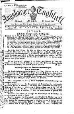 Augsburger Tagblatt Mittwoch 22. August 1866