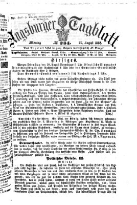 Augsburger Tagblatt Montag 27. August 1866
