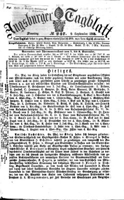 Augsburger Tagblatt Sonntag 9. September 1866