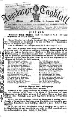 Augsburger Tagblatt Montag 10. September 1866