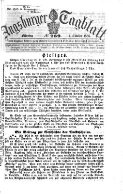 Augsburger Tagblatt Montag 1. Oktober 1866