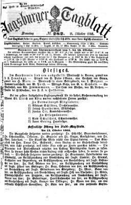 Augsburger Tagblatt Sonntag 14. Oktober 1866
