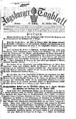 Augsburger Tagblatt Freitag 26. Oktober 1866
