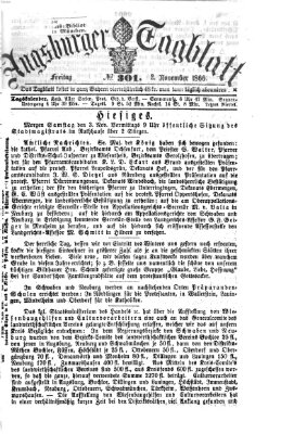 Augsburger Tagblatt Freitag 2. November 1866