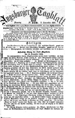 Augsburger Tagblatt Sonntag 11. November 1866