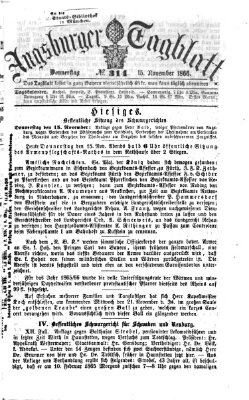 Augsburger Tagblatt Donnerstag 15. November 1866