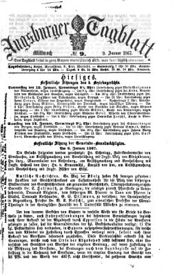 Augsburger Tagblatt Mittwoch 9. Januar 1867