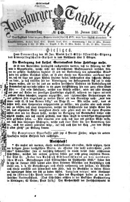 Augsburger Tagblatt Donnerstag 10. Januar 1867