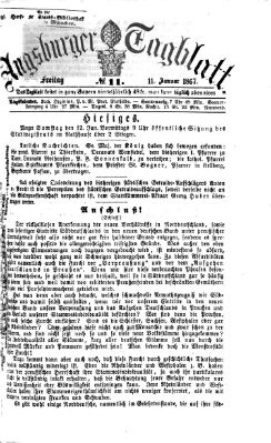 Augsburger Tagblatt Freitag 11. Januar 1867