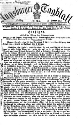 Augsburger Tagblatt Freitag 25. Januar 1867