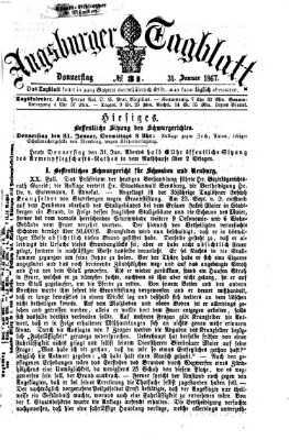 Augsburger Tagblatt Donnerstag 31. Januar 1867
