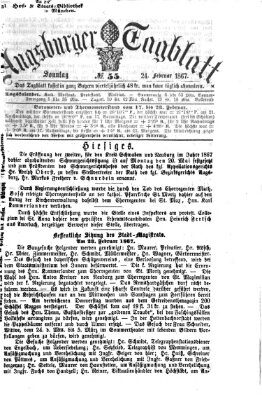 Augsburger Tagblatt Sonntag 24. Februar 1867