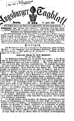 Augsburger Tagblatt Sonntag 14. April 1867