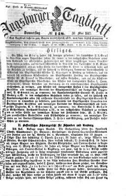 Augsburger Tagblatt Donnerstag 30. Mai 1867
