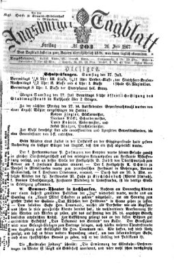 Augsburger Tagblatt Freitag 26. Juli 1867