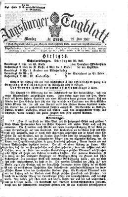 Augsburger Tagblatt Montag 29. Juli 1867