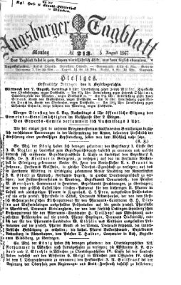 Augsburger Tagblatt Montag 5. August 1867