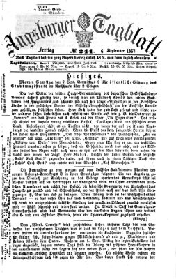 Augsburger Tagblatt Freitag 6. September 1867
