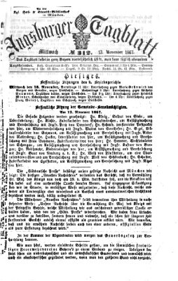 Augsburger Tagblatt Mittwoch 13. November 1867