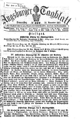 Augsburger Tagblatt Donnerstag 28. November 1867
