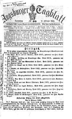 Augsburger Tagblatt Sonntag 9. Februar 1868