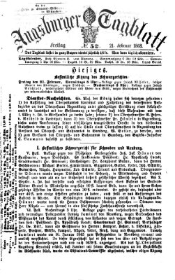 Augsburger Tagblatt Freitag 21. Februar 1868