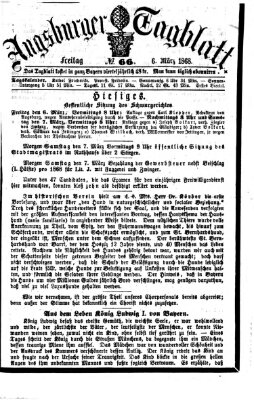 Augsburger Tagblatt Freitag 6. März 1868