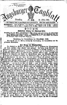 Augsburger Tagblatt Dienstag 10. März 1868