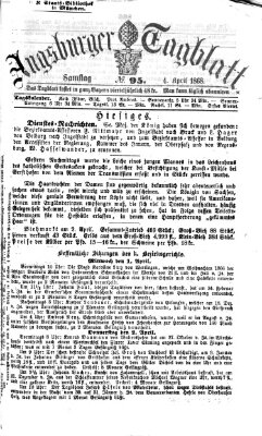 Augsburger Tagblatt Samstag 4. April 1868