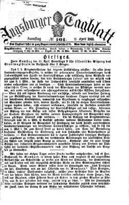 Augsburger Tagblatt Samstag 11. April 1868