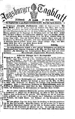Augsburger Tagblatt Mittwoch 27. Mai 1868
