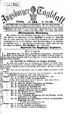 Augsburger Tagblatt Montag 15. Juni 1868