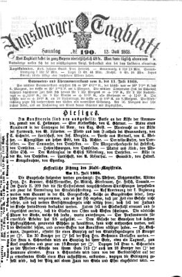 Augsburger Tagblatt Sonntag 12. Juli 1868