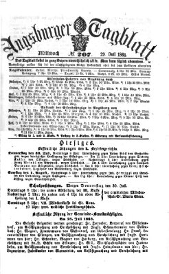 Augsburger Tagblatt Mittwoch 29. Juli 1868