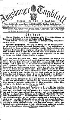 Augsburger Tagblatt Montag 3. August 1868