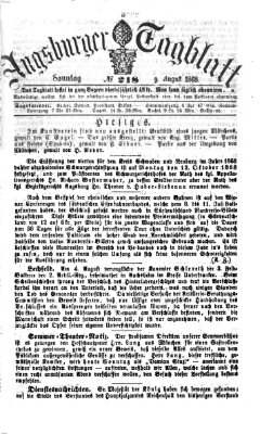 Augsburger Tagblatt Sonntag 9. August 1868