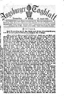 Augsburger Tagblatt Donnerstag 27. August 1868