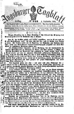 Augsburger Tagblatt Freitag 4. September 1868