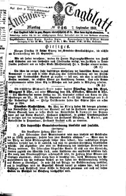 Augsburger Tagblatt Montag 7. September 1868