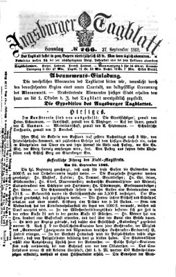 Augsburger Tagblatt Sonntag 27. September 1868