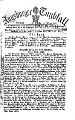 Augsburger Tagblatt Sonntag 4. Oktober 1868